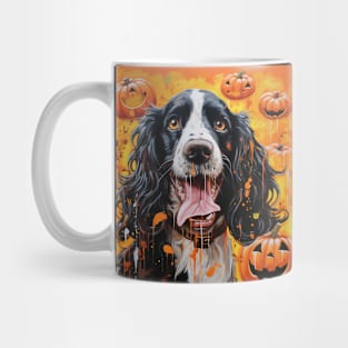 Black English springer spaniel Halloween Mug